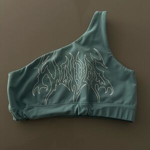 Darc Sport One-Shoulder Teal Sports Bra